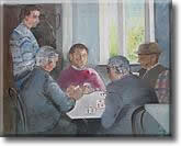 Cardplayers in Tuscany